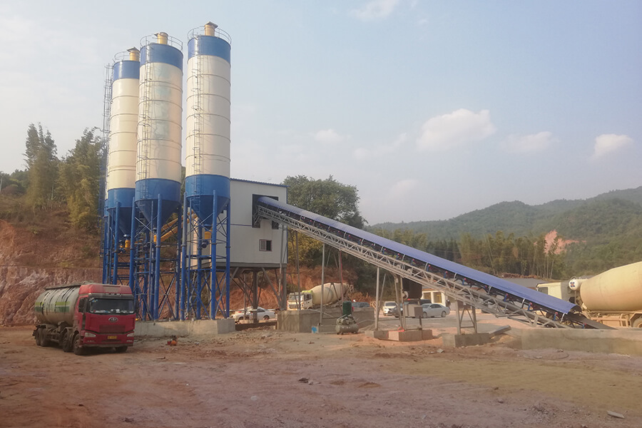 Myanmar concrete batching plant success case, concrete batching plant work site - Henan Hengyuan