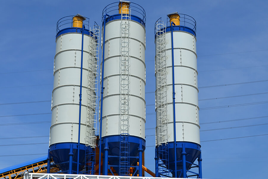 Flake cement silo for sale, concrete batching station auxiliary equipment cement silo for sale-Henan Hengyuan