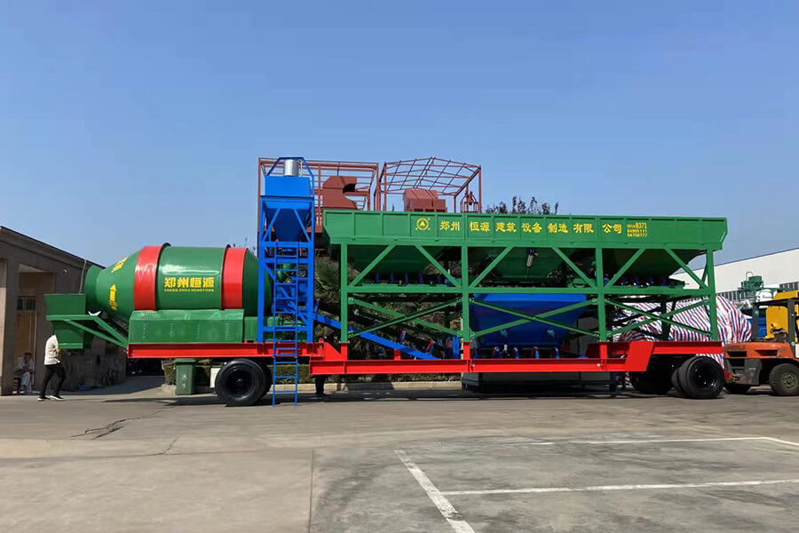 YHZM drum-type mobile concrete batching station equipment for sale, mobile concrete batching station manufacturer - Henan Hengyuan
