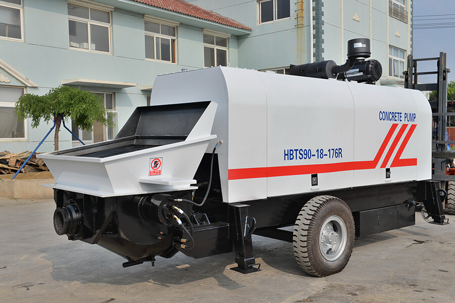 HBTS diesel engine driven concrete pump equipment for sale, prices of diesel engine powered concrete trailer pump-Henan Hengyuan