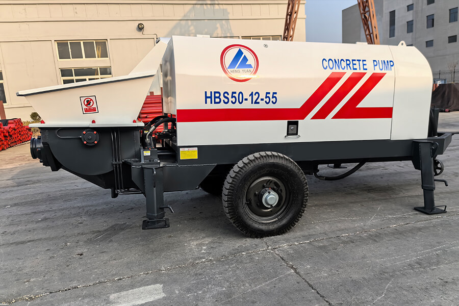 Motor driven concrete trailer pump equipment for sale, prices of small concrete pumps-Henan Hengyuan