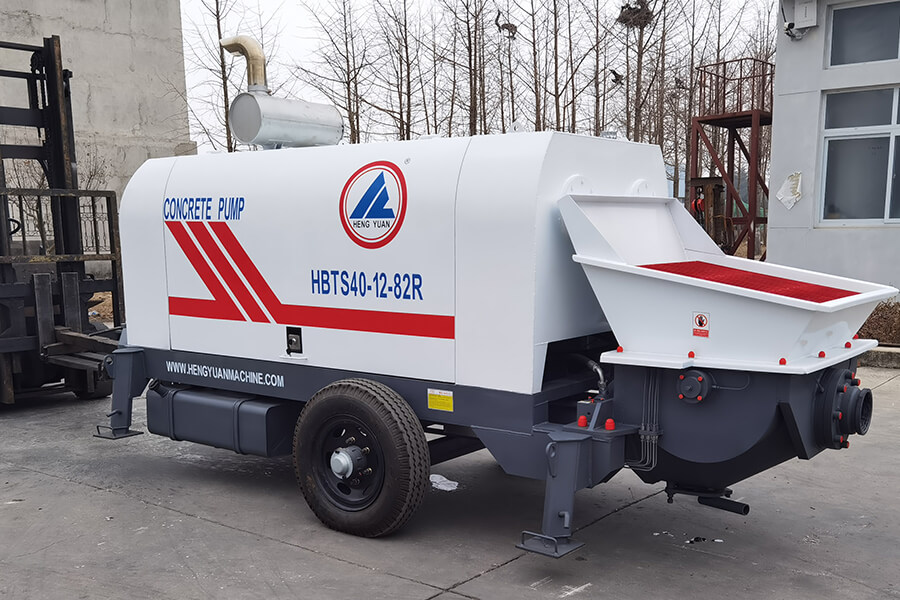 Diesel engine driven concrete trailer pump equipment for sale, small concrete pump prices-Henan Hengyuan