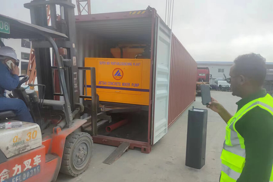 Concrete mixing pump equipment delivery, concrete mixing pump equipment manufacturer-Henan Hengyuan