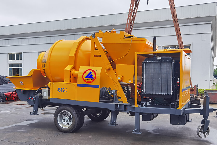 JBTS diesel engine-driven concrete mixing pump for sale, diesel-powered concrete mixing pump price-Henan Hengyuan
