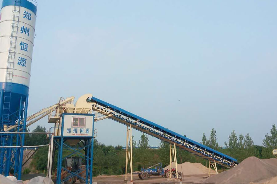 Concrete batching plant work site, the development trend of concrete batching plant-Henan Hengyuan