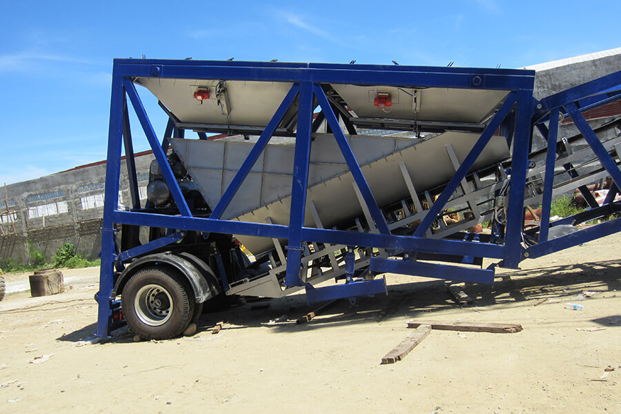 Philippines mobile concrete batching plant success case, mobile concrete batching plant work site-Henan Hengyuan