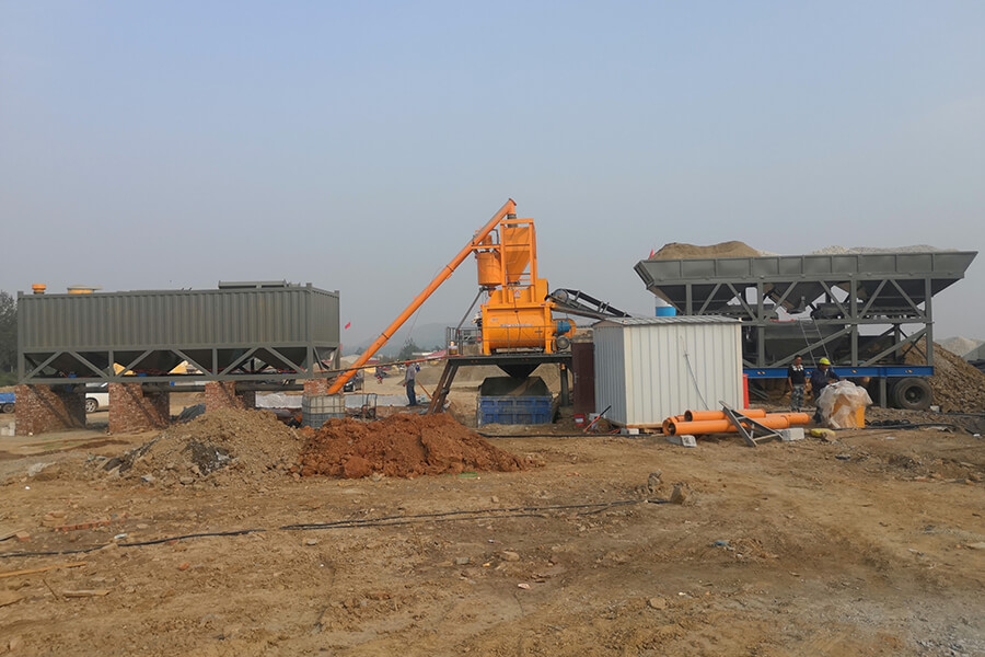 Uzbekistan mobile concrete batching plant case, mobile concrete batching plant work site - Henan Hengyuan