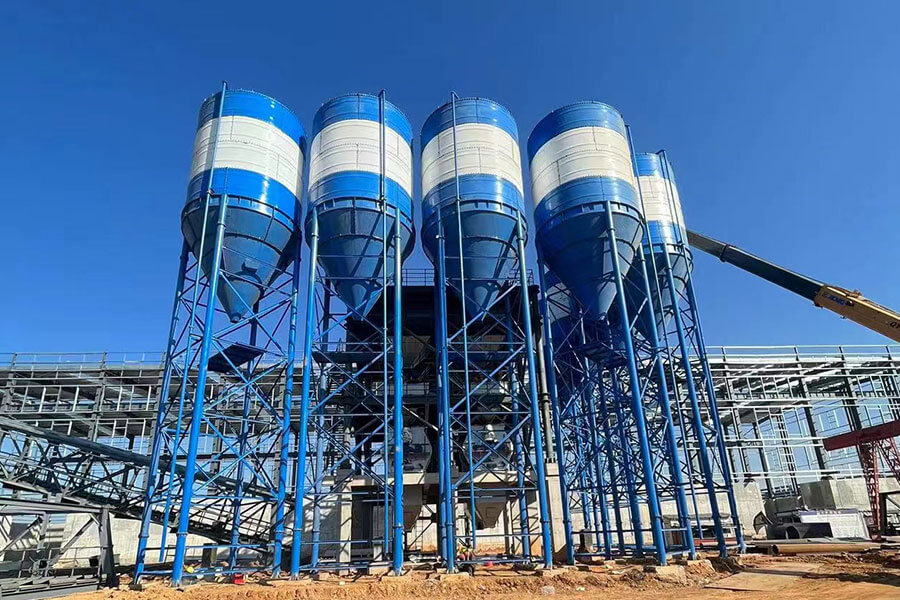 Cement storage for various concrete batching stations - horizontal cement silo