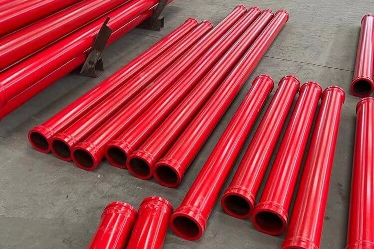 Concrete pump pipe, 100 meters of pipe provided for each pump set.